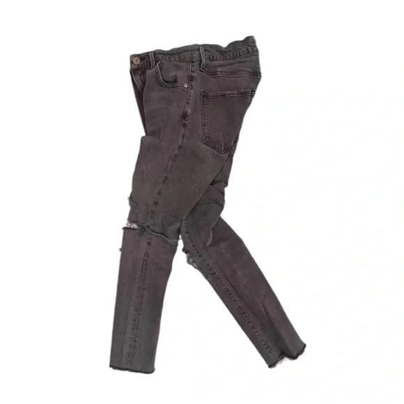 Agolde Sophie Crop High Rise Skinny Distressed Raw Hem Jeans Size 24 - Picture 2 of 13